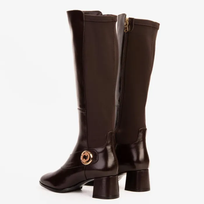 Vinci Leather Boots and Booties The Windsor Brown Leather Knee High Boot 8211 Women