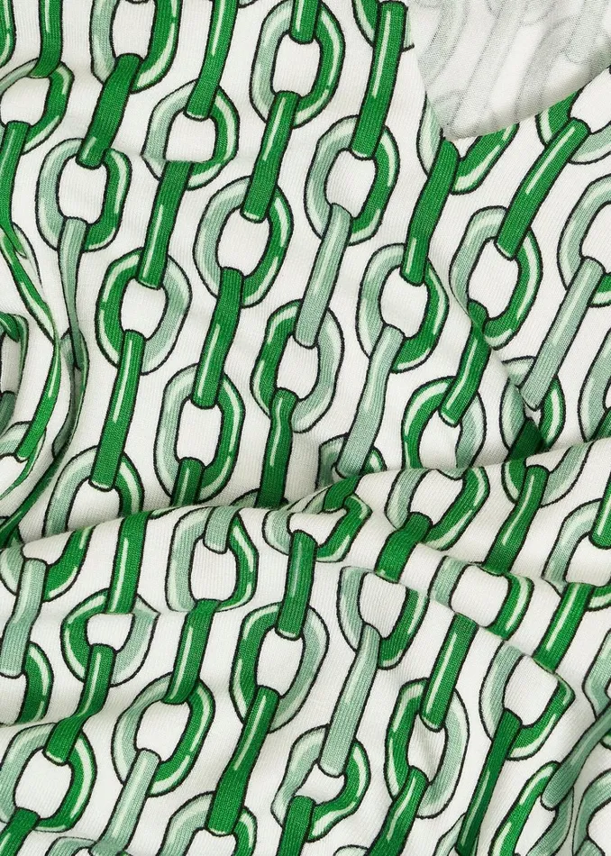 Women Aimee Printed Top Green Ivory Hobbs Tops