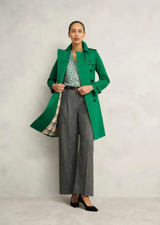 Women Aimee Printed Top Green Ivory Hobbs Tops