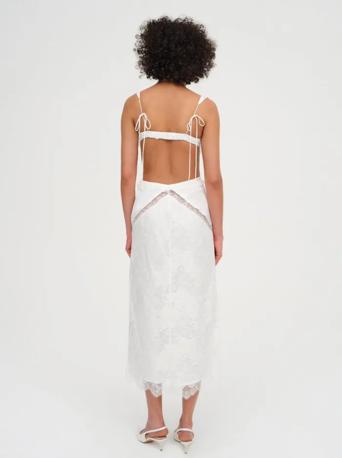 Women Bottoms For Love and Lemons Allira Lace Midi Skirt White Women Bottoms For Love and Lemons Allira Lace Midi Skirt White