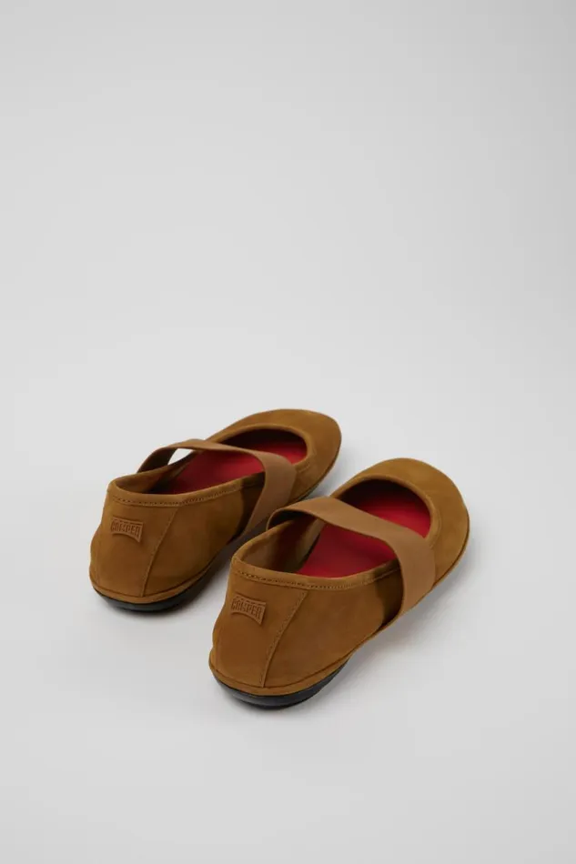 Women Camper Ballerinas Right Brown Nubuck Ballerina Flats Women Camper Ballerinas Right Brown Nubuck Ballerina Flats