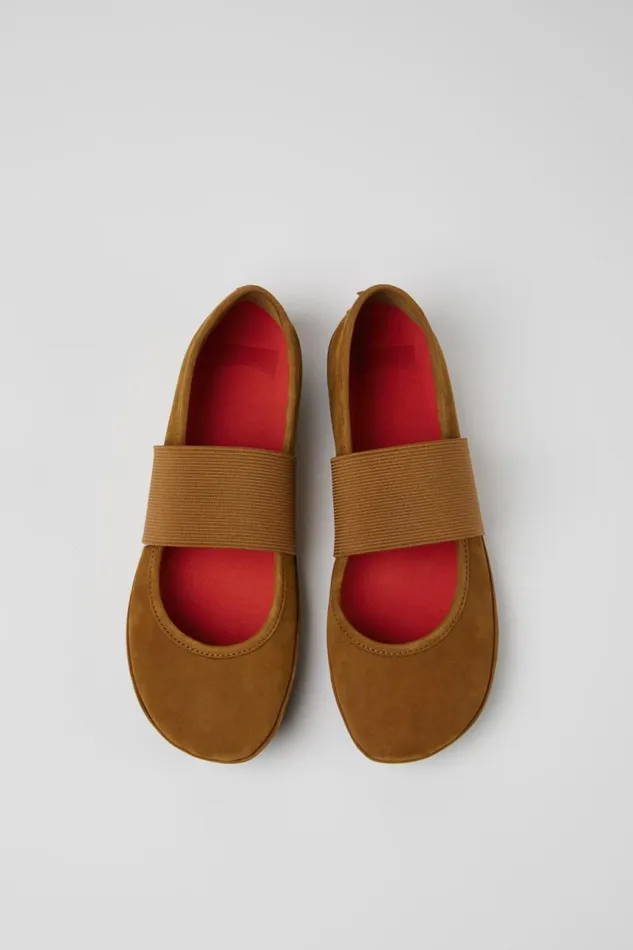 Women Camper Ballerinas Right Brown Nubuck Ballerina Flats Women Camper Ballerinas Right Brown Nubuck Ballerina Flats