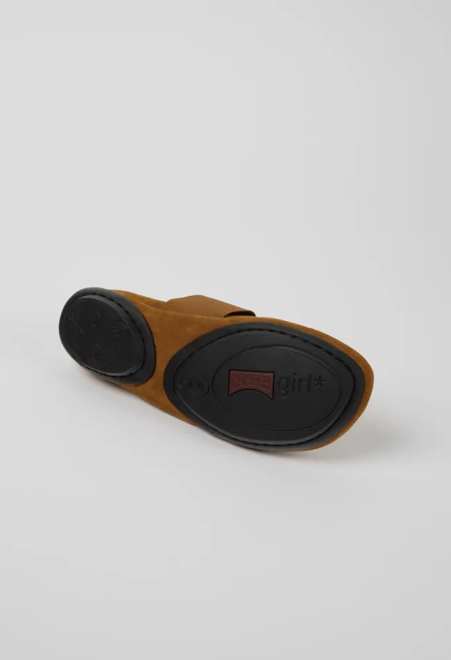 Women Camper Ballerinas Right Brown Nubuck Ballerina Flats Women Camper Ballerinas Right Brown Nubuck Ballerina Flats