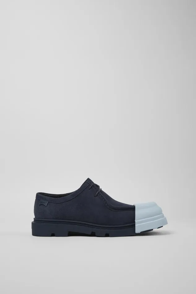 Women Camper Formal Shoes Junction Blue Nubuck Shoes