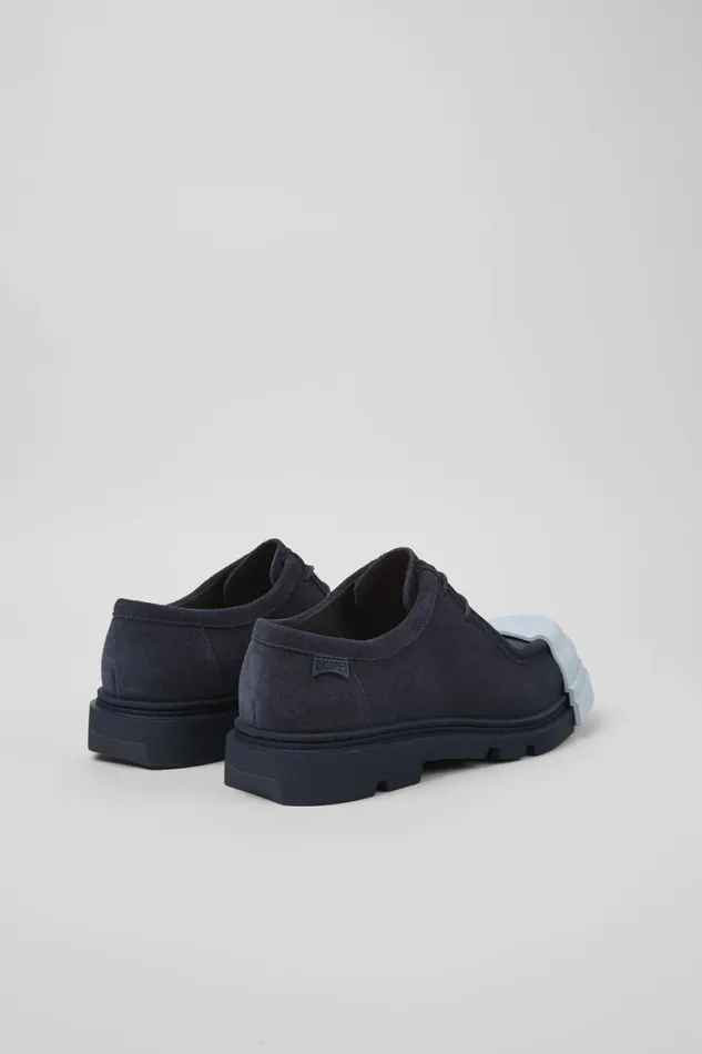 Women Camper Formal Shoes Junction Blue Nubuck Shoes