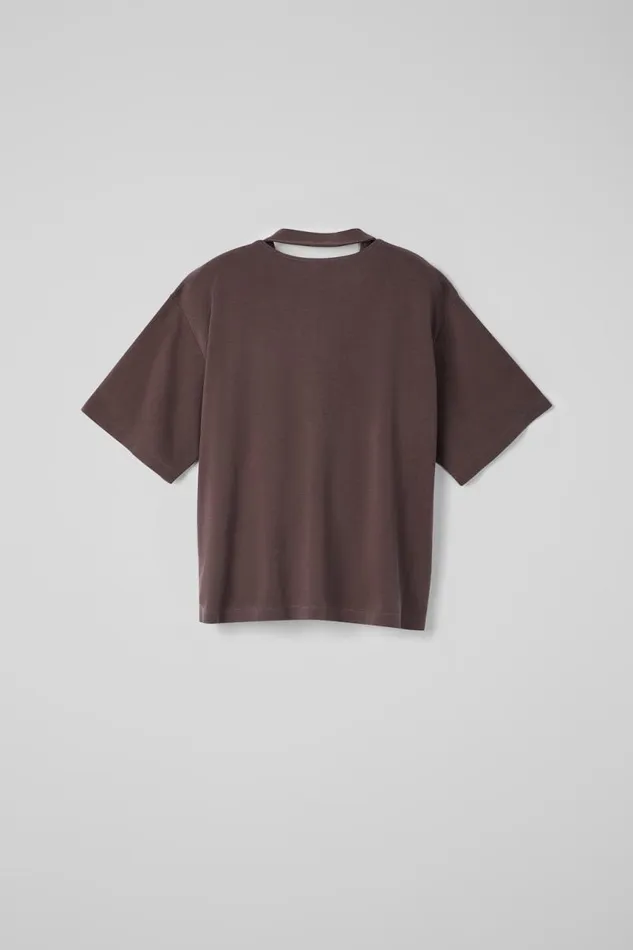 Women Camper Jersey TShirt Dusty Brown Organic Cotton TShirt Women Camper Jersey TShirt Dusty Brown Organic Cotton TShirt