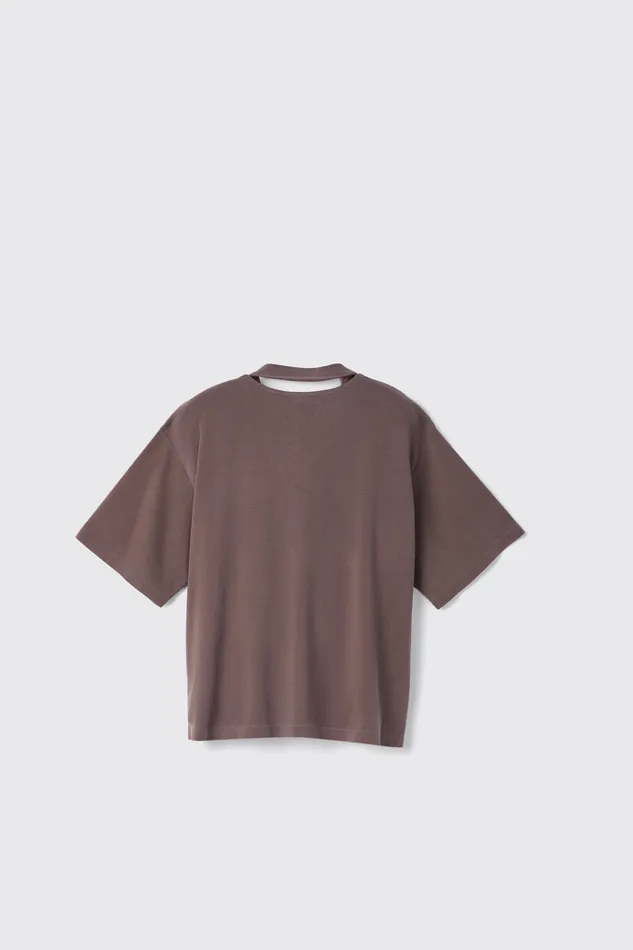 Women Camper Jersey TShirt Dusty Brown Organic Cotton TShirt Women Camper Jersey TShirt Dusty Brown Organic Cotton TShirt
