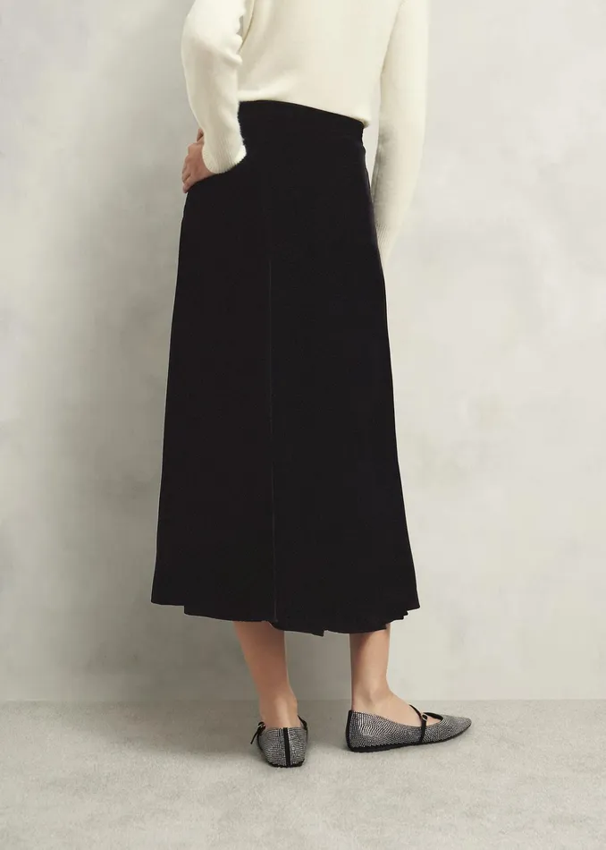 Women Charteris Velvet Skirt Black Hobbs Skirts
