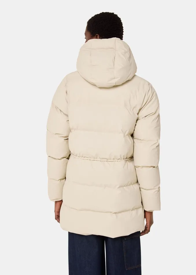 Women Coats and Jackets Whistles Ivory Rains Alta Long Puffer