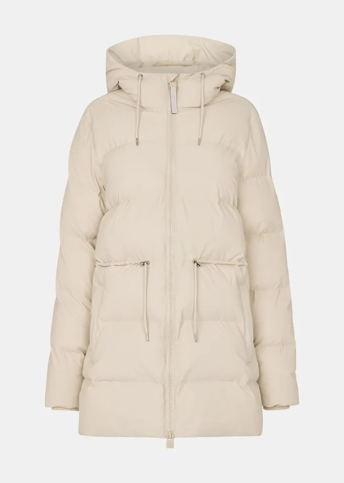 Women Coats and Jackets Whistles Ivory Rains Alta Long Puffer