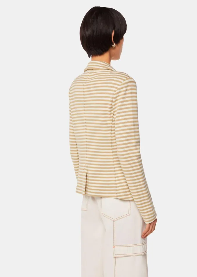 Women Coats and Jackets Whistles Ivory Slim Fit Jersey Jacket