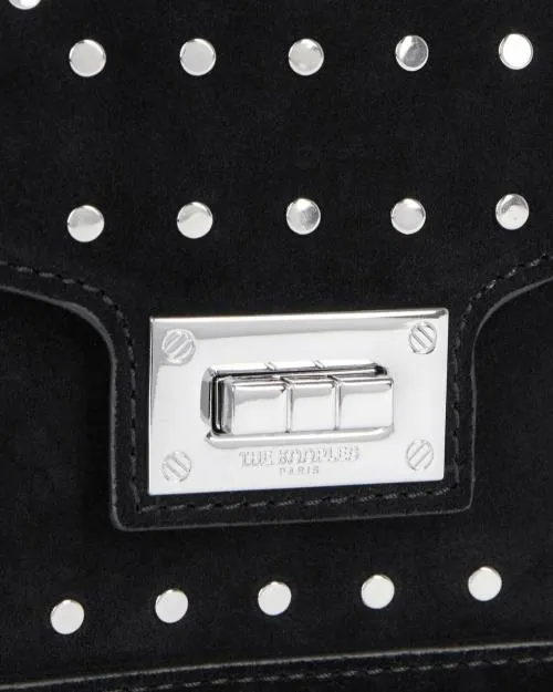 Women Crossbody Bags The Kooples Black Leather Emily Small Bag With Studs Black