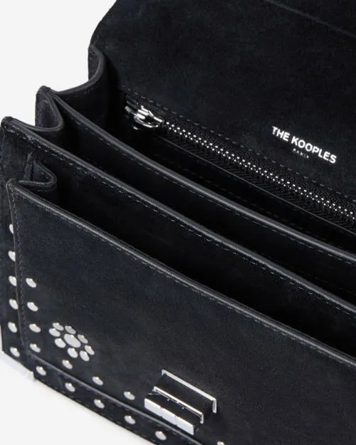 Women Crossbody Bags The Kooples Black Leather Emily Small Bag With Studs Black