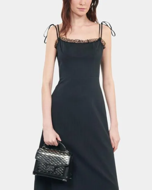 Women Crossbody Bags The Kooples Emily Small Bag In Black Leather With Studs Black