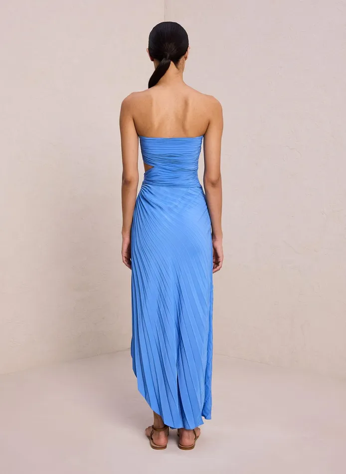 Women Dresses ALC Andie Strapless Pleated Dress Coastal Blue