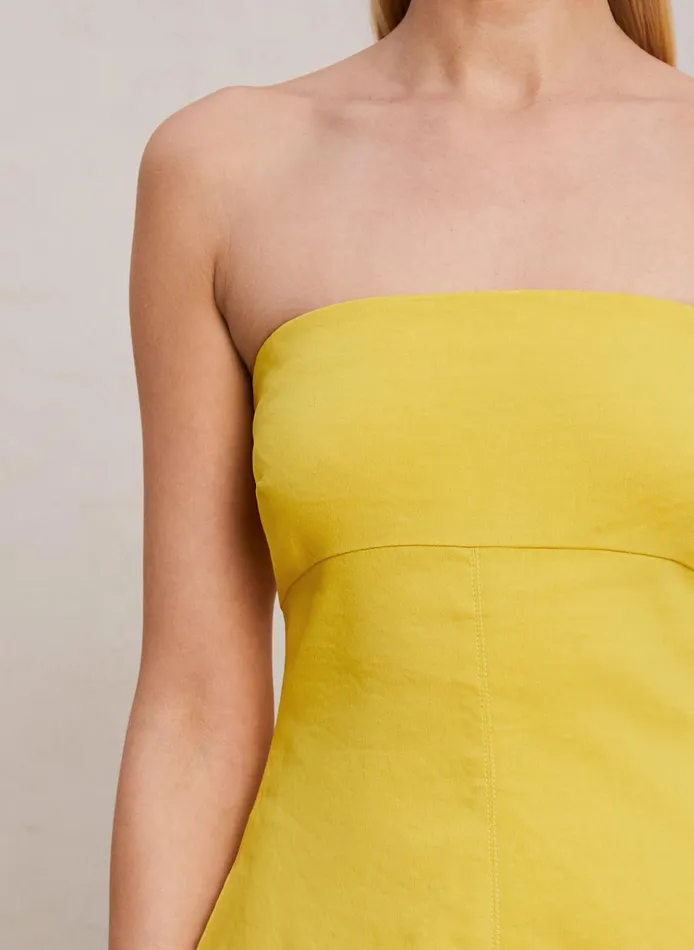 Women Dresses ALC Ellis Strapless Linen Dress Sole