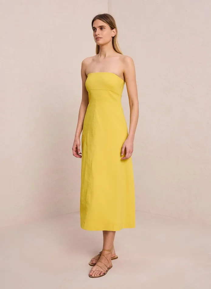 Women Dresses ALC Ellis Strapless Linen Dress Sole