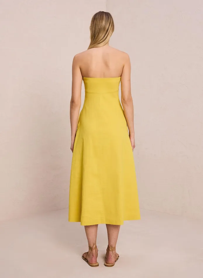 Women Dresses ALC Ellis Strapless Linen Dress Sole