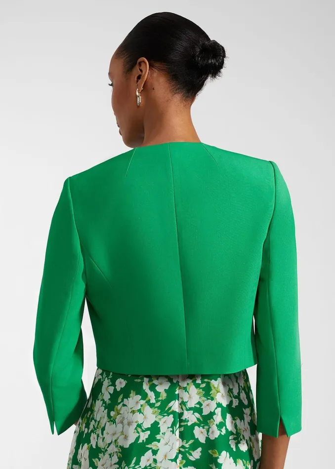 Women Elize Crepe Jacket Cilantro Green Hobbs Coats and Jackets