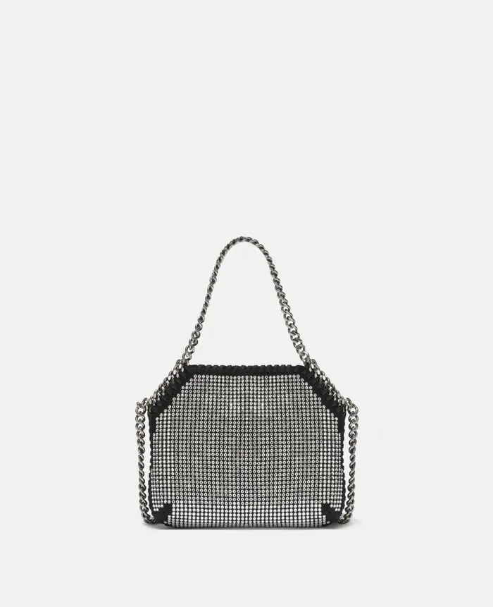 Women Iconic Falabella Stella McCartney Falabella Crystal Mini Shoulder Bag Black