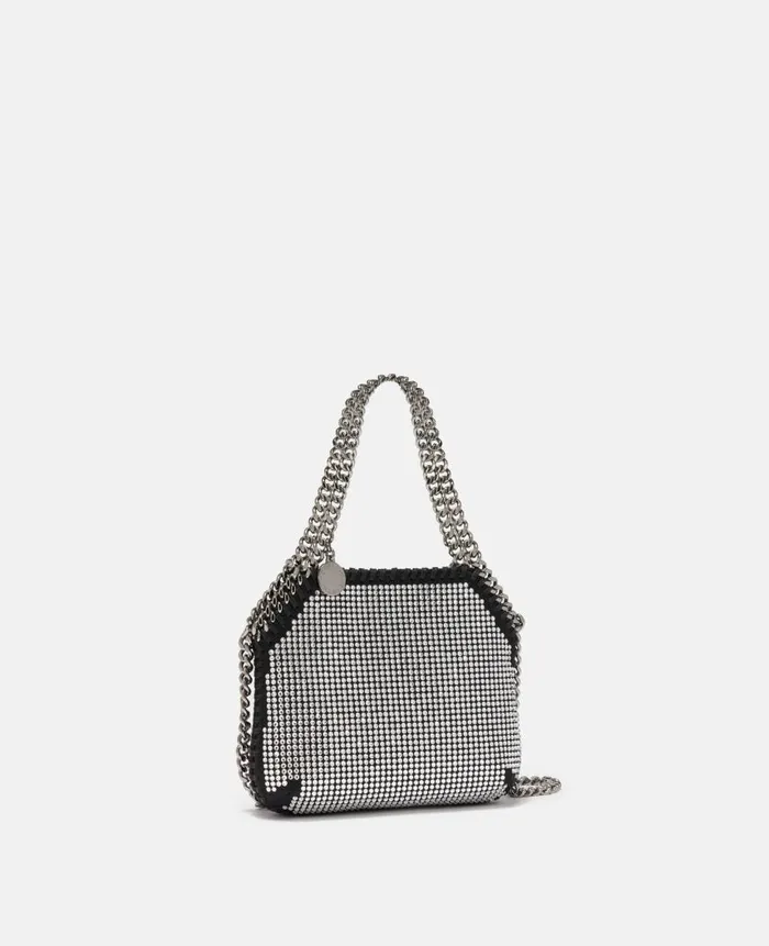 Women Iconic Falabella Stella McCartney Falabella Crystal Mini Shoulder Bag Black