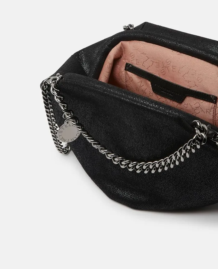 Women Iconic Falabella Stella McCartney Falabella Double Chain Shoulder Bag Midnight Black Women Iconic Falabella Stella McCartney Falabella Double Chain Shoulder Bag Midnight Black