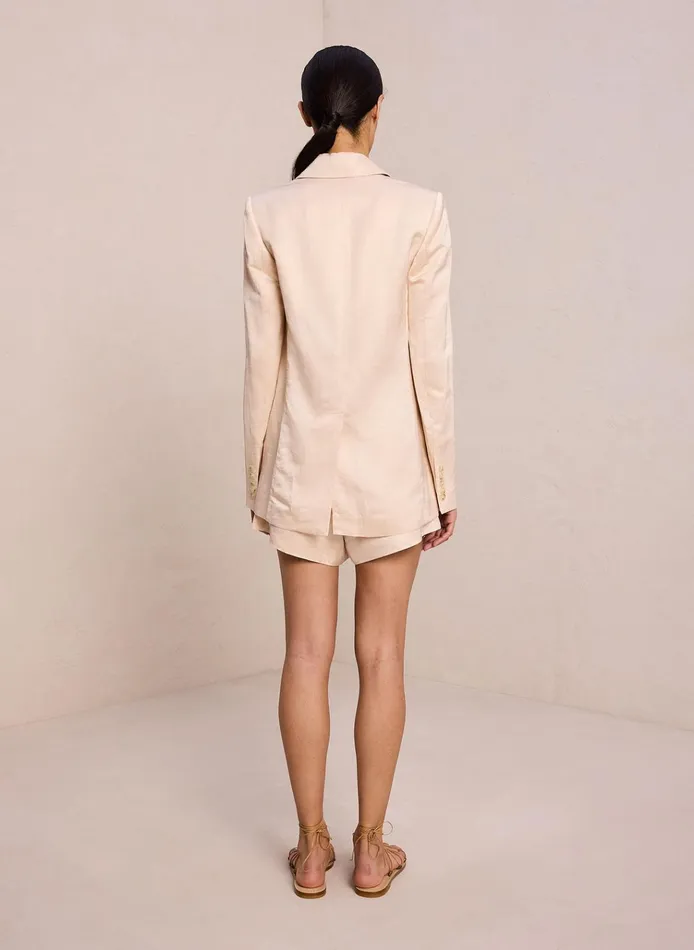 Women Jackets and Coats ALC Ridley Linen Shine Jacket Light Buff