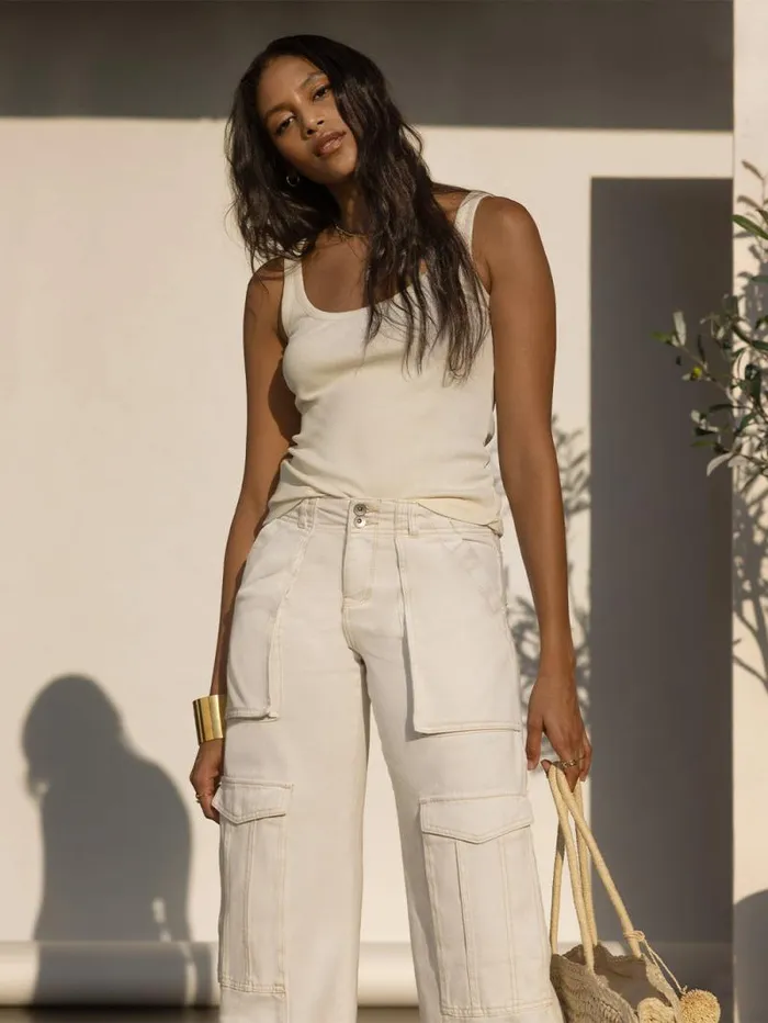 Women Level Up Standard Rise Denim Cargo Pant Powdered Sugar Sanctuary Clothing Pants Women Level Up Standard Rise Denim Cargo Pant Powdered Sugar Sanctuary Clothing Pants
