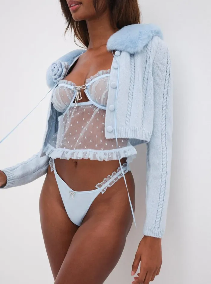Women Lingerie For Love and Lemons Izzy Babydoll Top Blue Women Lingerie For Love and Lemons Izzy Babydoll Top Blue