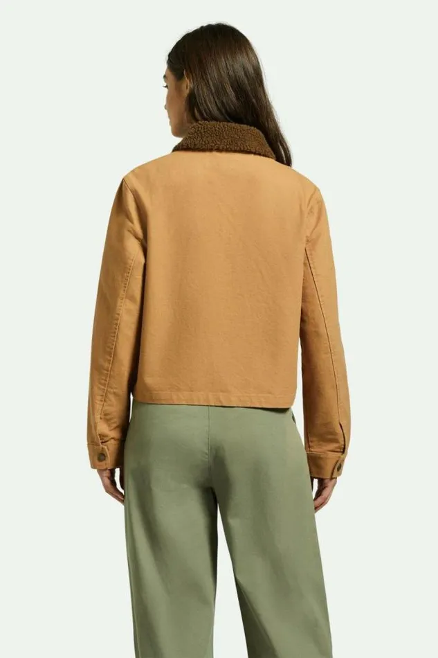 Women Mechanics Women039s Garage Zip Jacket Tobacco Brown Brixton Jackets
