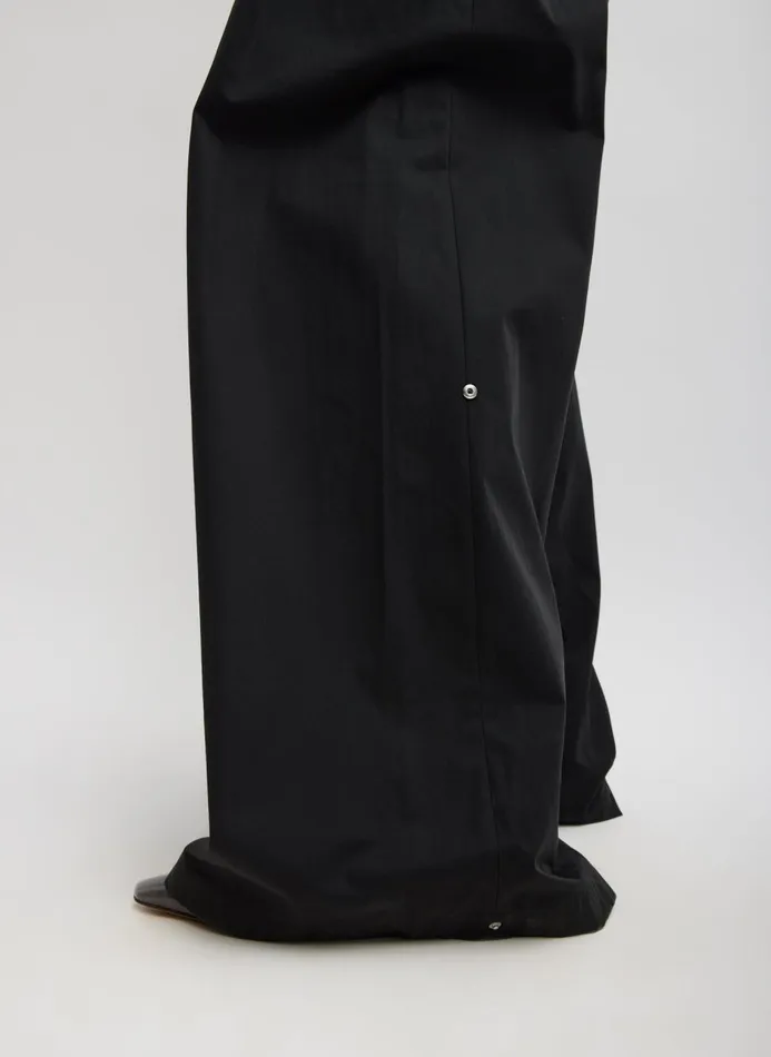 Women Pants and Shorts Tibi Bio Twill Triple Pleat Pant Black