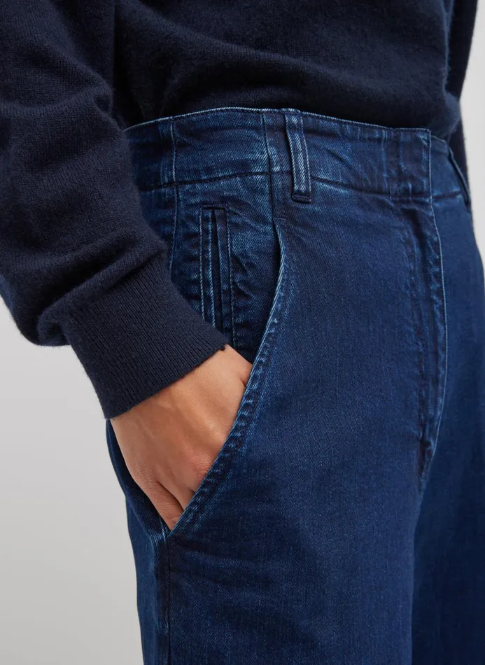 Women Pants and Shorts Tibi Classic Indigo Denim Barry Jean Indigo