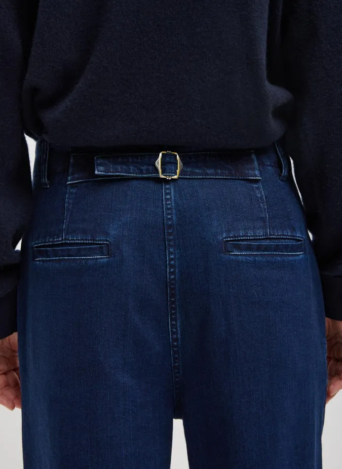 Women Pants and Shorts Tibi Classic Indigo Denim Barry Jean Indigo