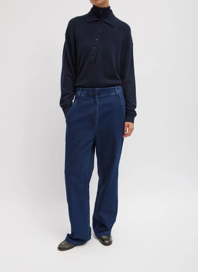 Women Pants and Shorts Tibi Classic Indigo Denim Barry Jean Indigo