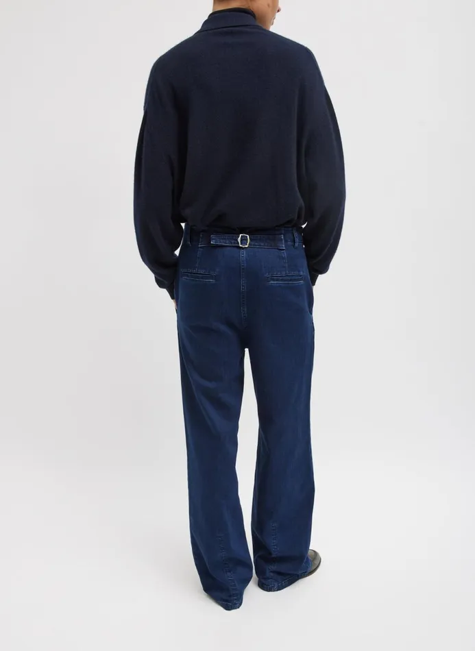 Women Pants and Shorts Tibi Classic Indigo Denim Barry Jean Indigo