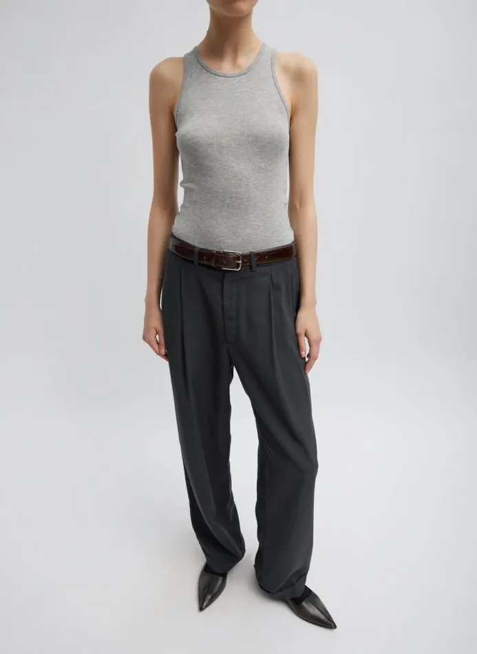 Women Pants and Shorts Tibi Fluid Suiting Derrick Men039s Trouser Steel Grey
