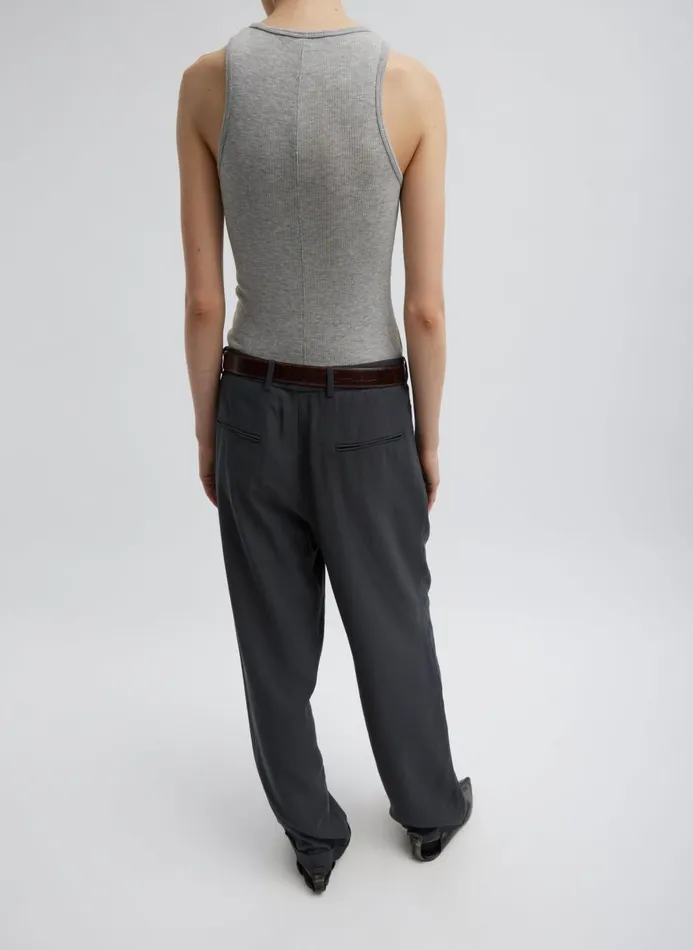 Women Pants and Shorts Tibi Fluid Suiting Derrick Men039s Trouser Steel Grey