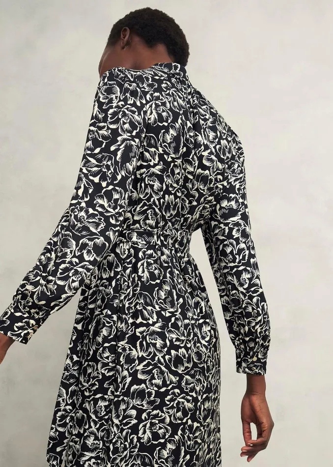 Women Petite Cynthia Dress Black Cream Hobbs Dresses and Jumpsuits