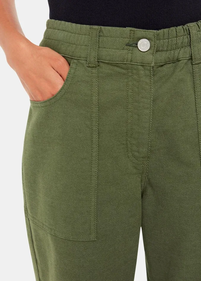 Women Petite Trousers and Jeans Whistles Khaki Petite Tessa Casual Trouser