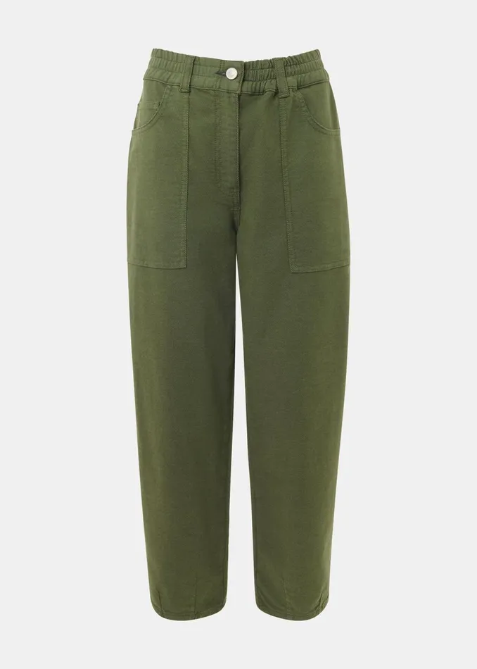 Women Petite Trousers and Jeans Whistles Khaki Petite Tessa Casual Trouser