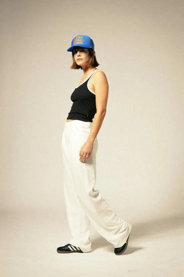 Women Ringer Organic ATank Blackoff White Brixton Tops