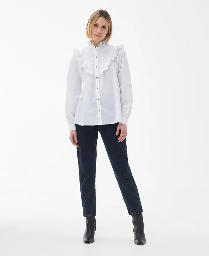 Women Shirts and Blouses Barbour Laverne Shirt Classic White