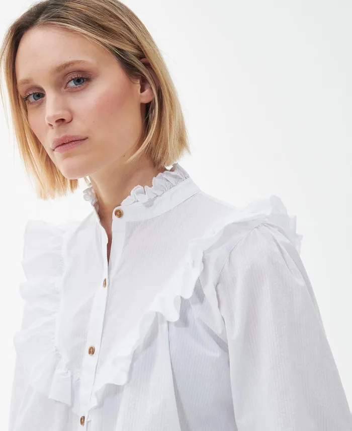 Women Shirts and Blouses Barbour Laverne Shirt Classic White