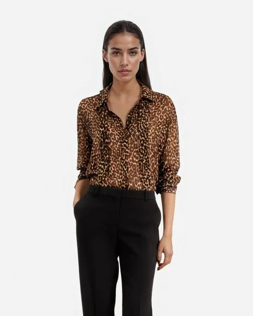 Women Shirts and Tops The Kooples Leopard Print Shirt Leopard
