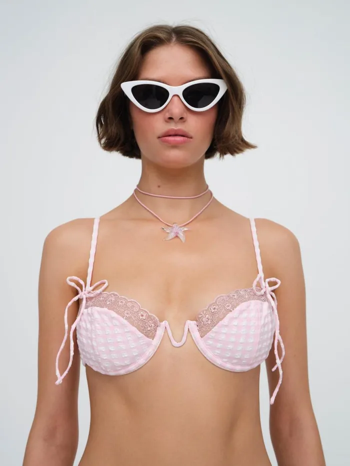 Women Swim For Love and Lemons Hae Underwire Bikini Top Pink Women Swim For Love and Lemons Hae Underwire Bikini Top Pink