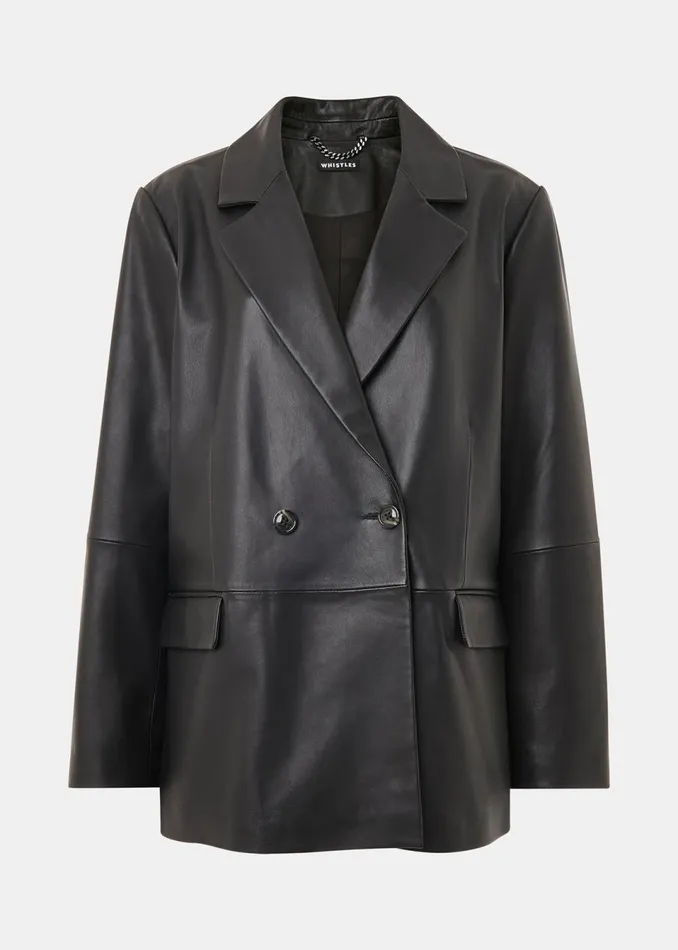 Women Tailoring Whistles Black Keeley Double Breasted Blazer