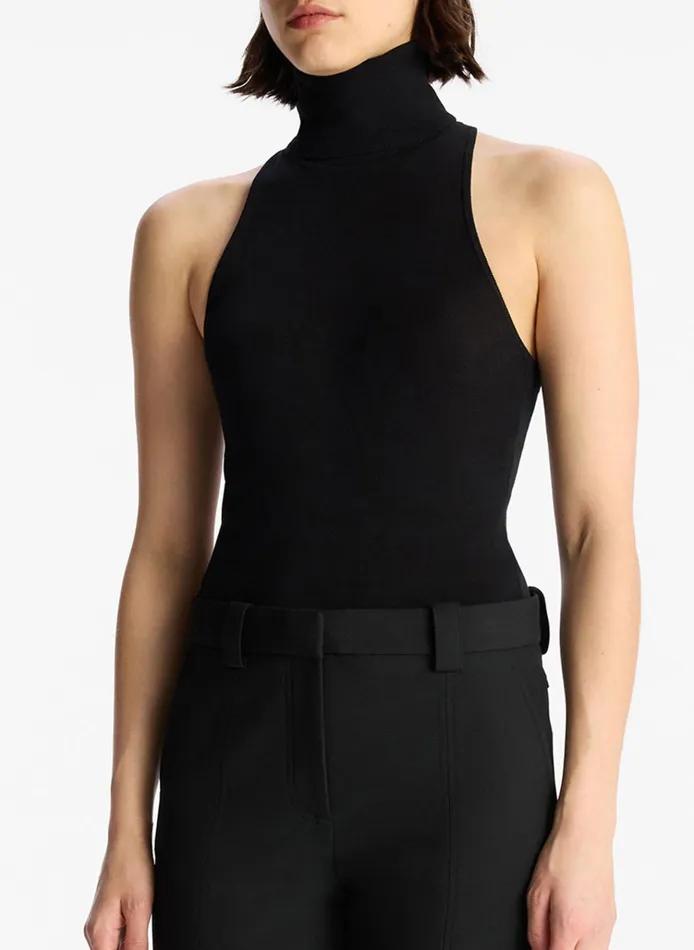 Women Tees and Tanks ALC Paltrow Cotton Knit Top Black
