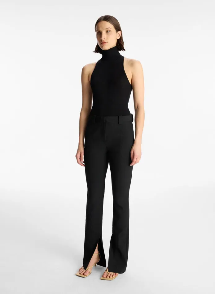 Women Tees and Tanks ALC Paltrow Cotton Knit Top Black