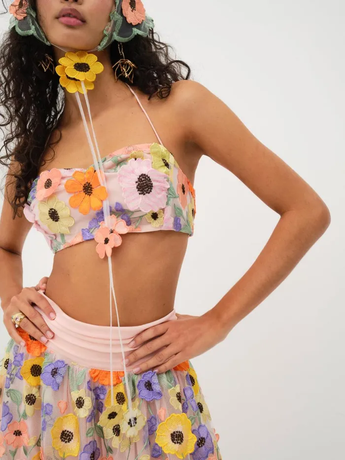 Women Tops For Love and Lemons Piccola Crop Top Multi Women Tops For Love and Lemons Piccola Crop Top Multi