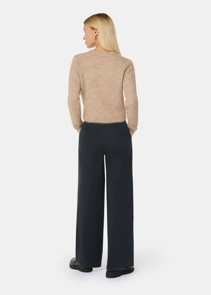 Women Trousers Whistles Washed Black Ruth Relaxed Leg Trouser